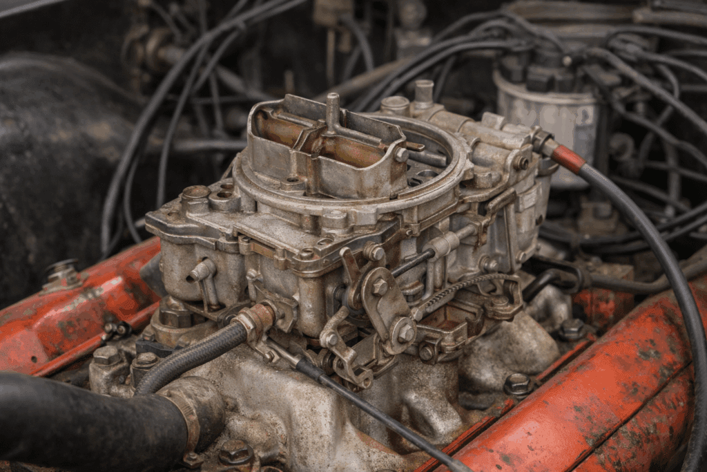 Carburetor dry after sitting on a classic Chevy engine