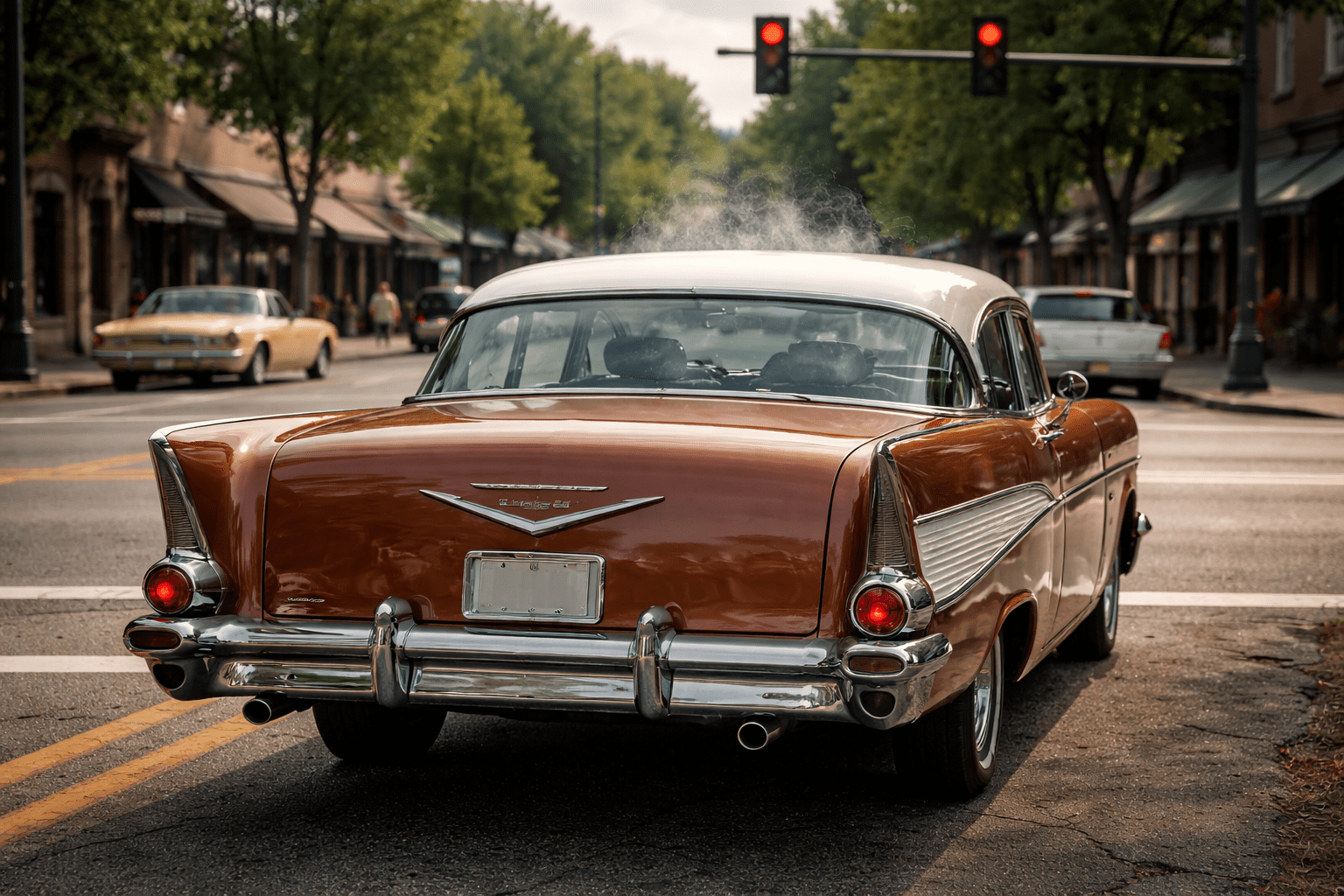 Classic Chevy overheating at idle while stopped in traffic